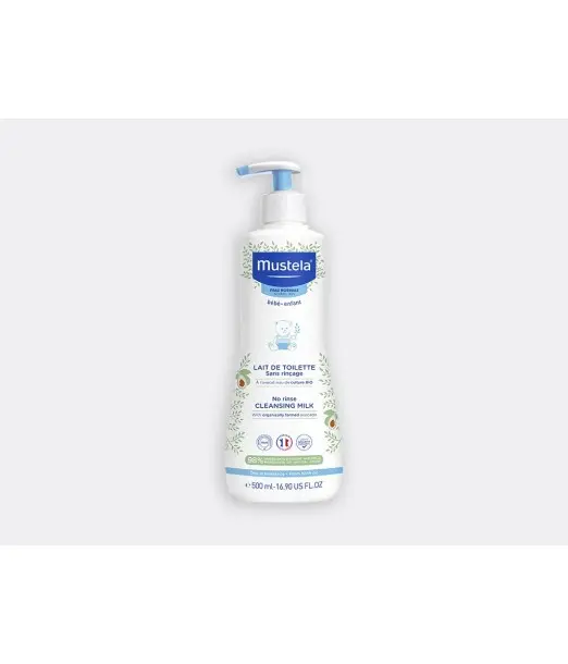Mustela Lait de Toilette sans Rinçage à l'Avocat Bio 500ml