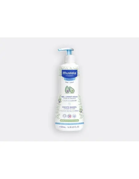 Mustela gentle cleansing gel with avocado for hair & body 500 ml