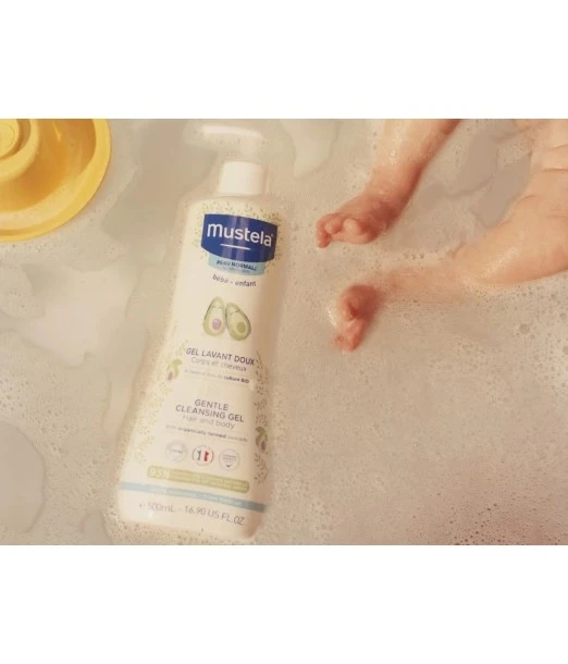 Mustela gentle cleansing gel with avocado for hair & body 500 ml 2