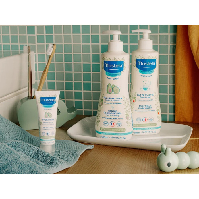 Mustela Gel Lavant Doux à l'Avocat Cheveux & Corps 500ml dans Cheveux & Corps chez Baby And Mom Maroc