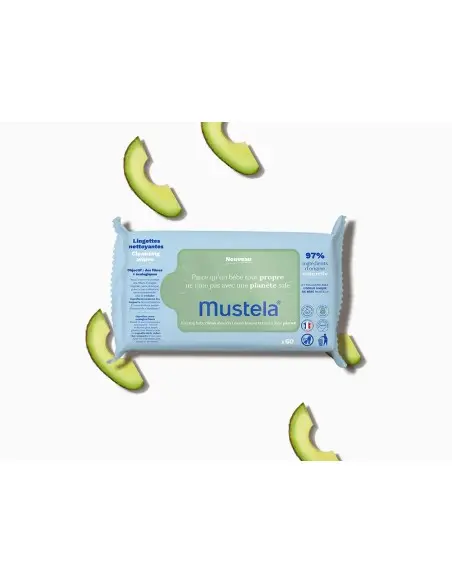 Mustela Lingettes nettoyantes à l'avocat BIO 60 unités