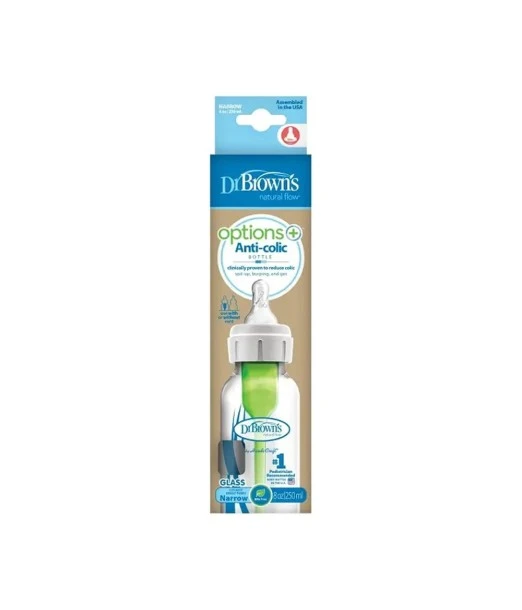 Dr Brown's Cole narrow glass baby bottle 250 ml