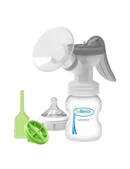 Dr Brown's manual breast pump + Cole large baby bottle 150ml + cap