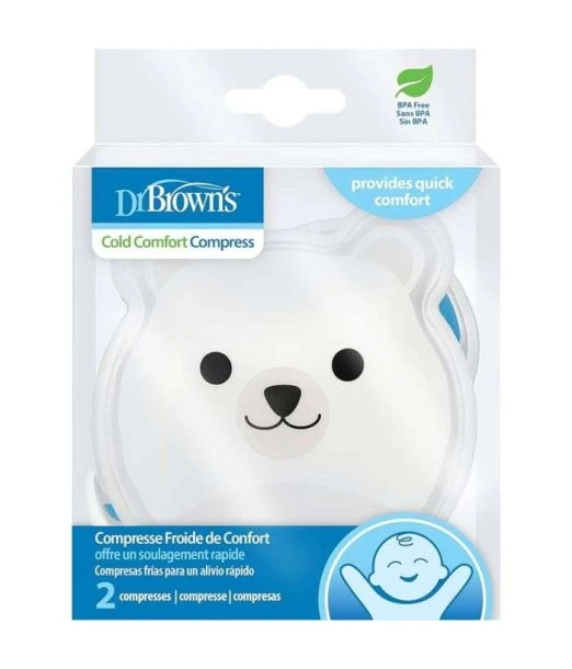 Dr Brown's Comfort cold compresses, 2, polar bear and whale