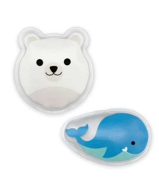 Dr Brown's Comfort cold compresses, 2, polar bear and whale 2