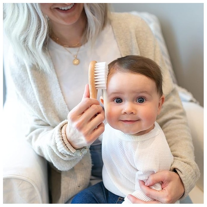 Dr Brown's Brosse + peigne doux en bois Accessoires de toilette