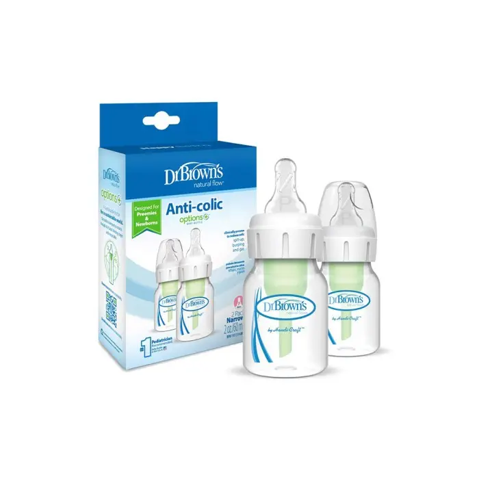 Dr Brown's Pack 2 Biberons anti-coliques Col étroit en Verre
