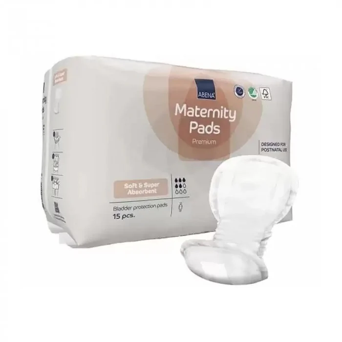 Serviettes Hygiéniques de Maternité Abena Premium 14 Unités