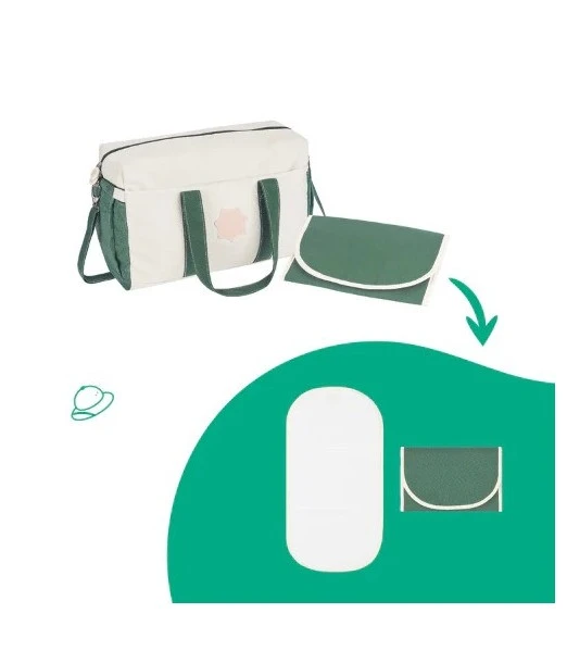 Badabulle bowling diaper bag green 2