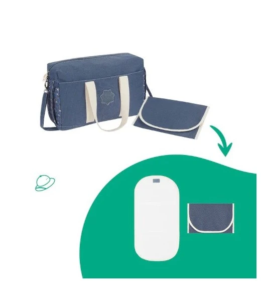 Badabulle bowling diaper bag blue 2
