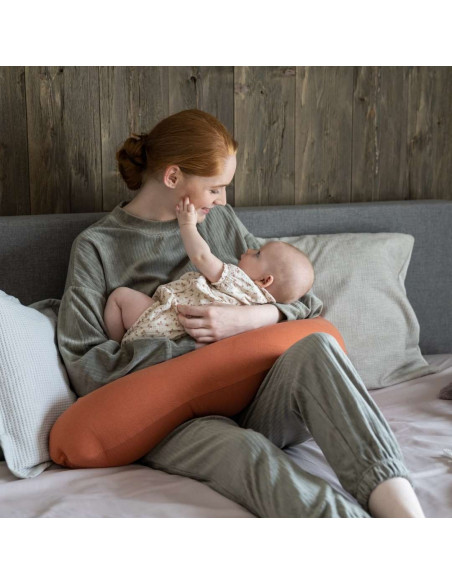 Doomoo Coussin de Grossesse et d'allaitement Buddy Terracotta dans Coussin d'allaitement chez Baby And Mom Maroc