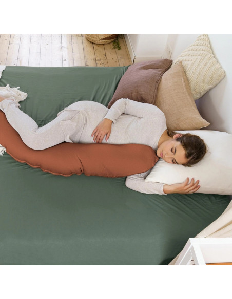 Doomoo Coussin de Grossesse et d'allaitement Buddy Terracotta dans Coussin d'allaitement chez Baby And Mom Maroc