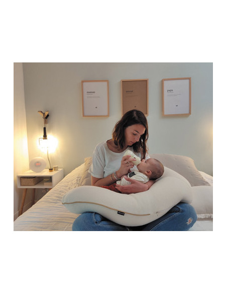 Candide Coussin Multirelax Jersey 3en1 matelassé - Coton Ecru dans Coussin d'allaitement chez Baby And Mom Maroc