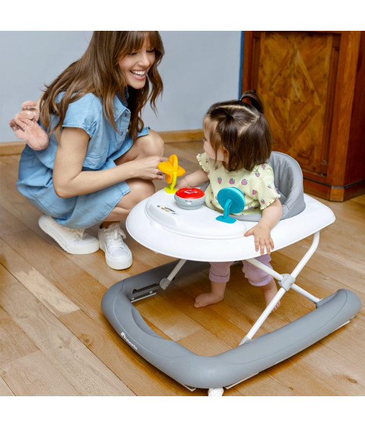 Super trotteur parlant 2 en 1 rose, jouets 1er age