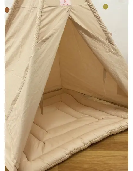 Minitribe Tente Tipi avec tapis matelassé – Beige Déco chambre