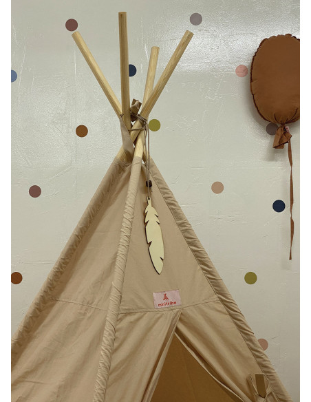 Minitribe Tente Tipi avec tapis matelassé – Beige dans Déco chambre bébé chez Baby And Mom Maroc