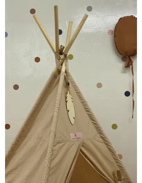 Minitribe Tente Tipi avec tapis matelassé – Beige Déco chambre