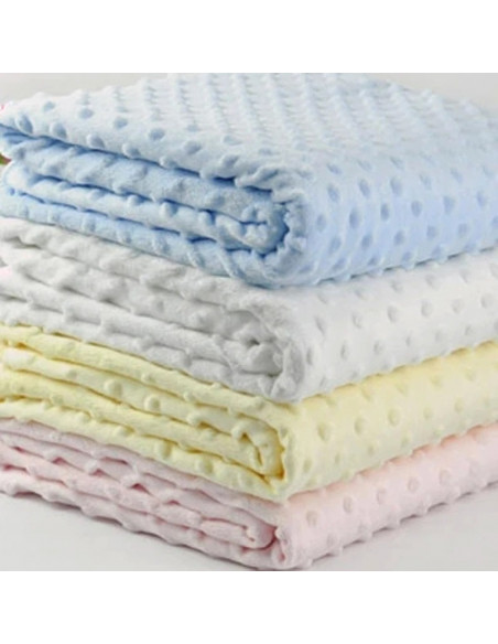 Couverture Douce à Pois pour bébé - Bleu dans Couverture chez Baby And Mom Maroc