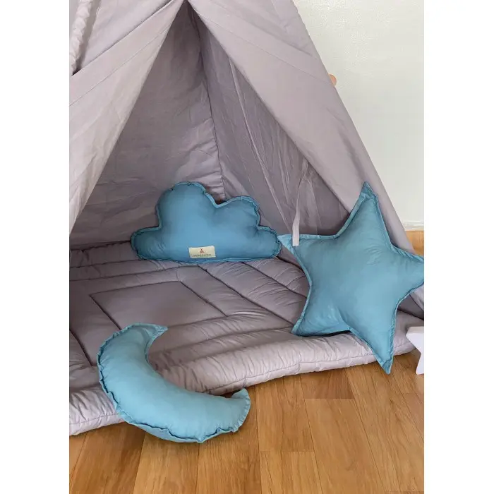 Minitribe Tente Tipi avec tapis matelassé – Gris Déco chambre
