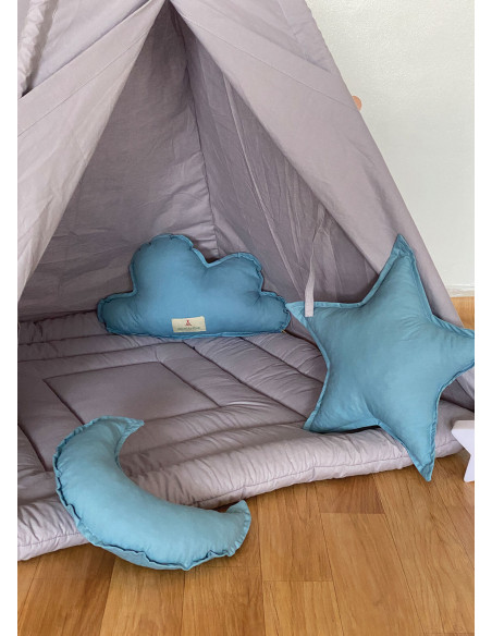 Minitribe Tente Tipi avec tapis matelassé – Gris dans Déco chambre bébé chez Baby And Mom Maroc