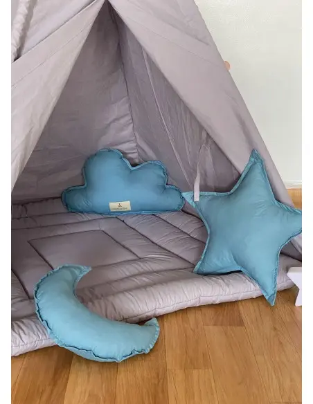 Minitribe Tente Tipi avec tapis matelassé – Gris Déco chambre