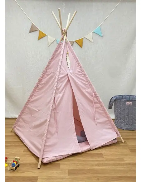 Minitribe Tente Tipi avec tapis matelassé – Rose Déco chambre