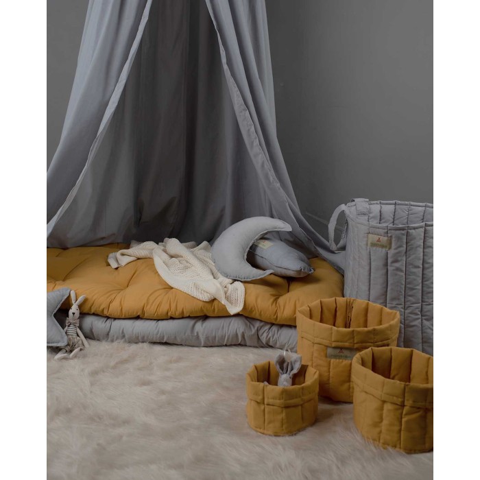 Minitribe Lot de 3 Paniers gigognes - Jaune Moutarde dans Déco chambre bébé chez Baby And Mom Maroc
