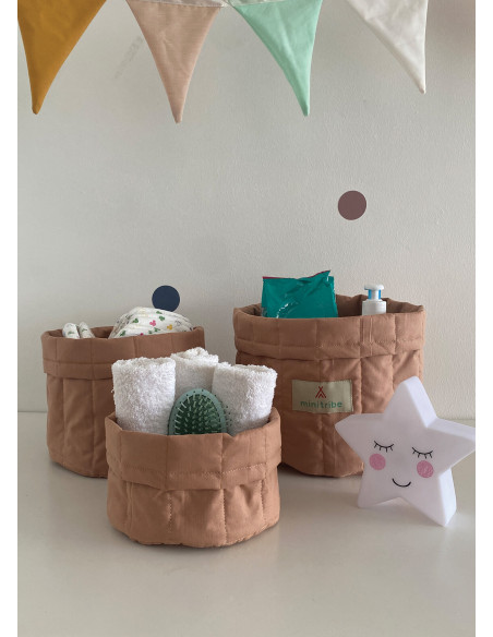 Minitribe Lot de 3 Paniers gigognes - Terracota dans Déco chambre bébé chez Baby And Mom Maroc