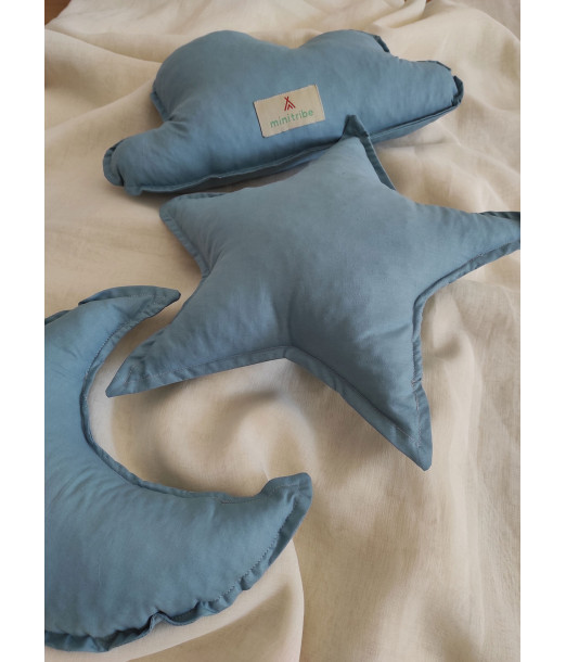 Lot de 3 Coussins Bleu Minitribe au Maroc - Baby And Mom 2