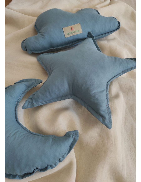 Minitribe Lot de 3 Coussins - Bleu Océan dans Déco chambre bébé chez Baby And Mom Maroc