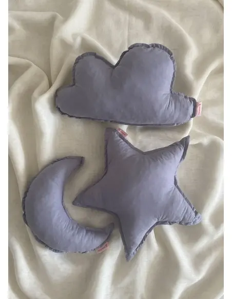 Minitribe Lot de 3 Coussins - Gris Déco chambre bébé -