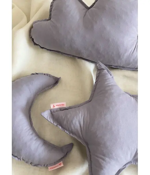 Minitribe Lot de 3 Coussins - Gris Déco chambre bébé - 2