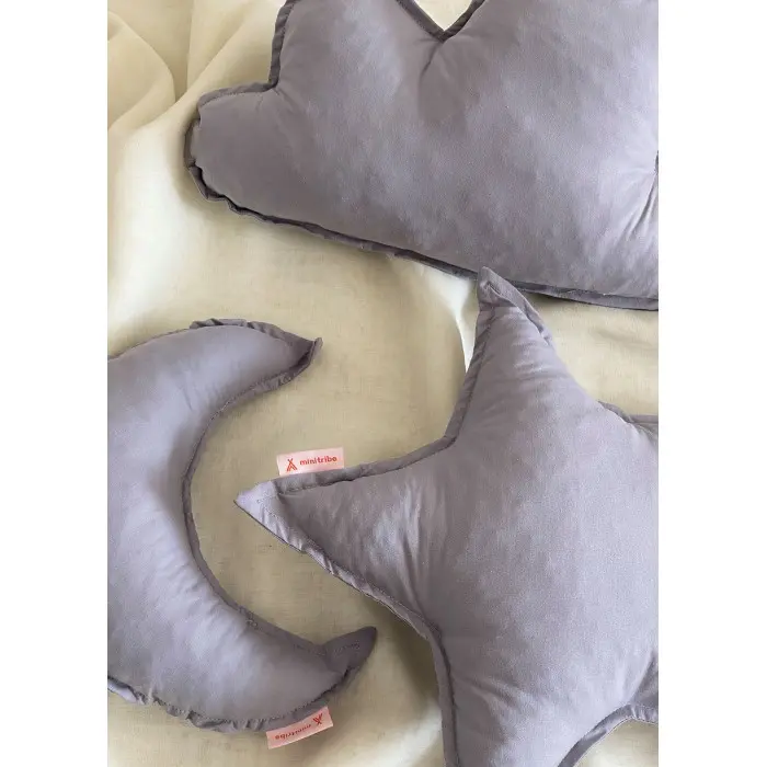 Minitribe Lot de 3 Coussins - Gris Déco chambre bébé -