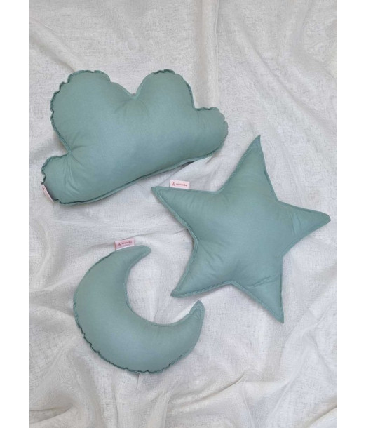 Lot de 3 Coussins Vert Minitribe au Maroc - Baby And Mom
