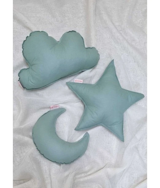 Minitribe Pack of 3 Cushions - Pastel Green