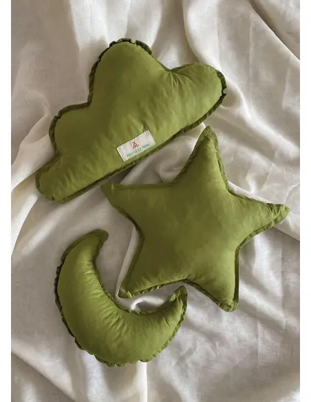 Minitribe Lot de 3 Coussins - Vert Déco chambre bébé -