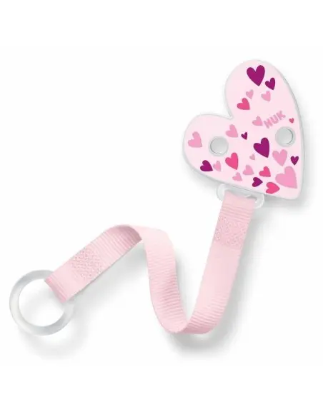 NUK universal pacifier clip ribbon - pink band