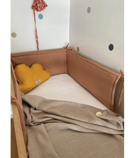 Minitribe crib bumper — Terracotta