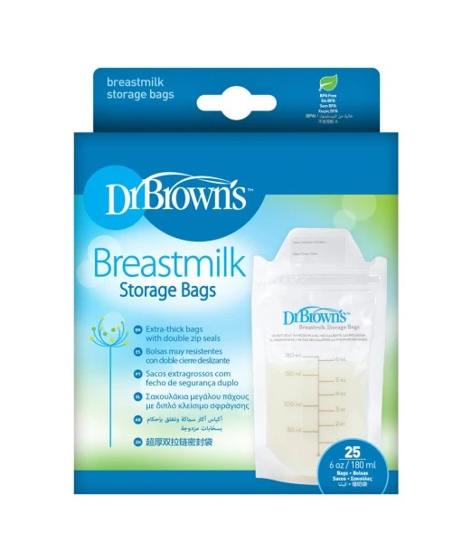 Dr Brown's breast milk storage bags 25 units