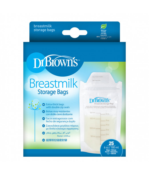 Dr Brown's Sachets de conservation du lait maternel 25 unités