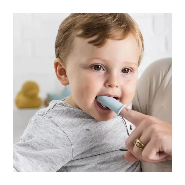 Dr Brown's Brosse à dents en silicone avec étui - Vert clair