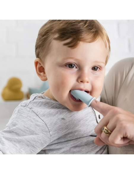 Dr Brown's Brosse à dents en silicone avec étui - Vert clair