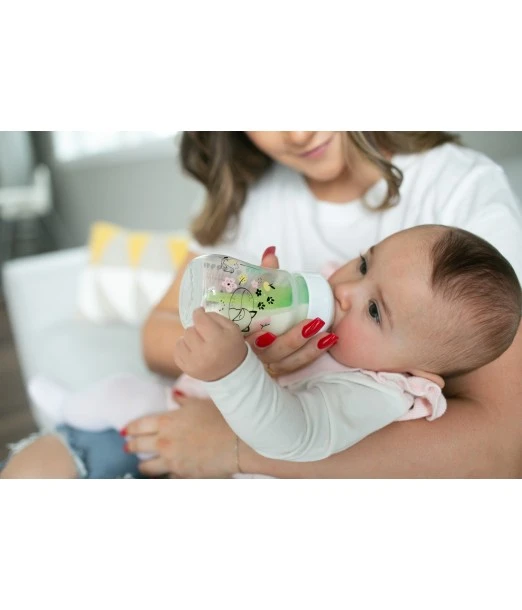 Dr Brown's baby bottle 150 ml wide neck - woodland rabbit 2