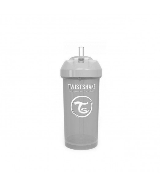 Tasse à Paille Anti-fuites 360ml Twistshake Gris