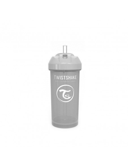 Tasse à Paille Anti-fuites 360ml Twistshake Gris