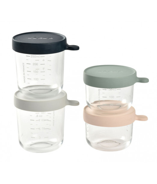 Béaba Coffret 4 Portions en Verre - Eucalyptus Univers Bébé -