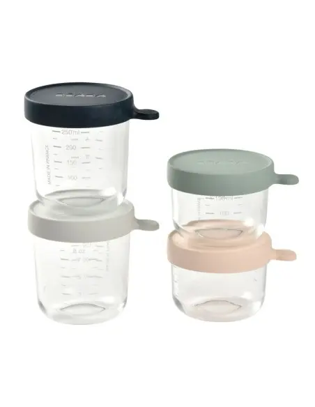 Béaba Coffret 4 Portions en Verre - Eucalyptus Univers Bébé -