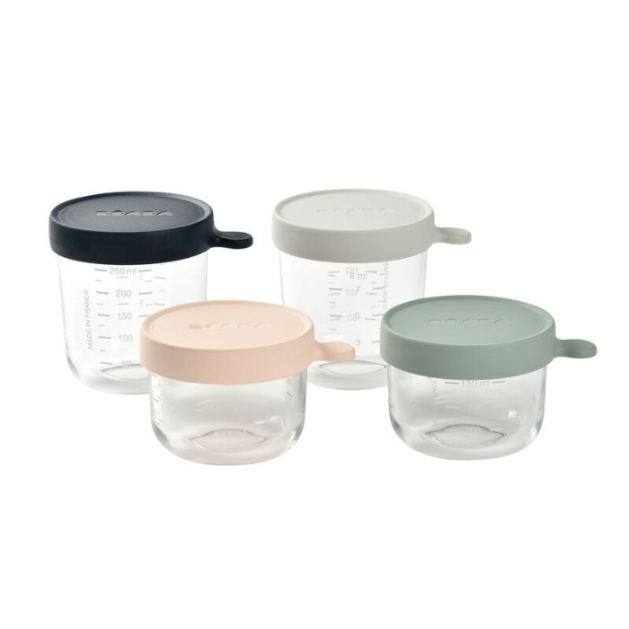 Béaba Coffret 4 Portions en Verre - Eucalyptus Univers Bébé -