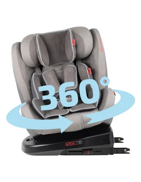 Siège Auto isofix et rotatif Heyner Koala Groupe 0/1/2/3 - Gris