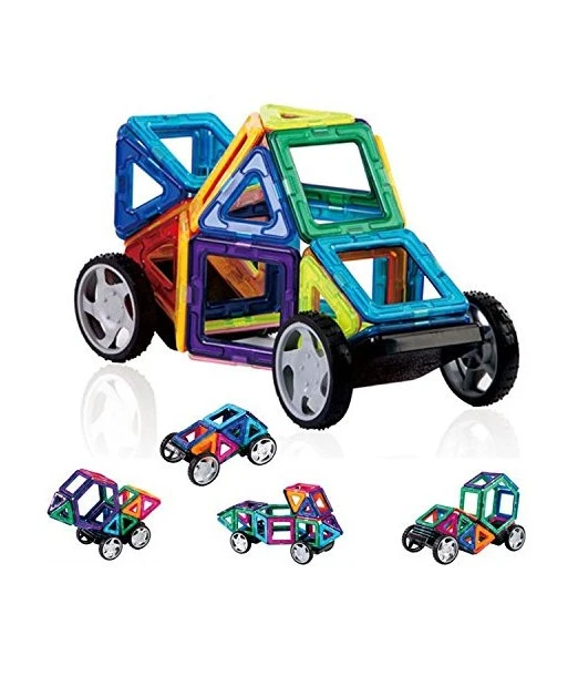 Magnetic building block set - 46 construction, learning and educational pieces for children from 3 years 2